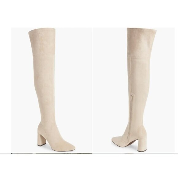 Jeffrey Campbell Parisah Over the Knee Boot In Ice Suede Size 6 - Picture 1 of 9